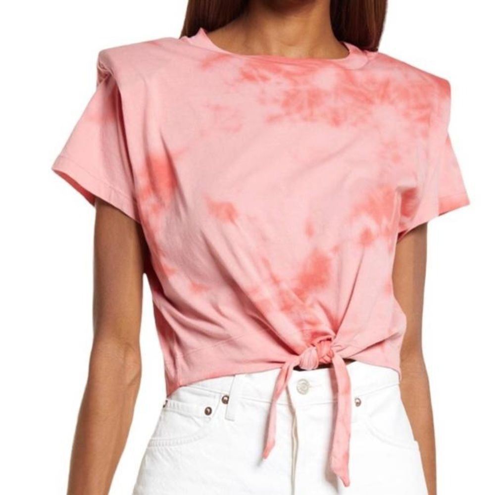 All Saints coni tie dye t-shirt red nwot